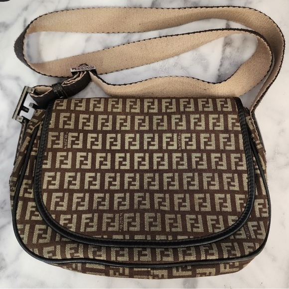 FENDI Zucchino Crossbody / Shoulder Bag - with digital COA!!!! - Picture 13 of 13